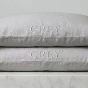 200 TC PERCALE COTTON PILLOW COVERS - GREY